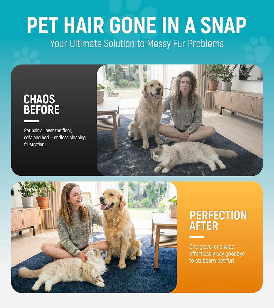 New Reusable Easy pet hair catcher gloves